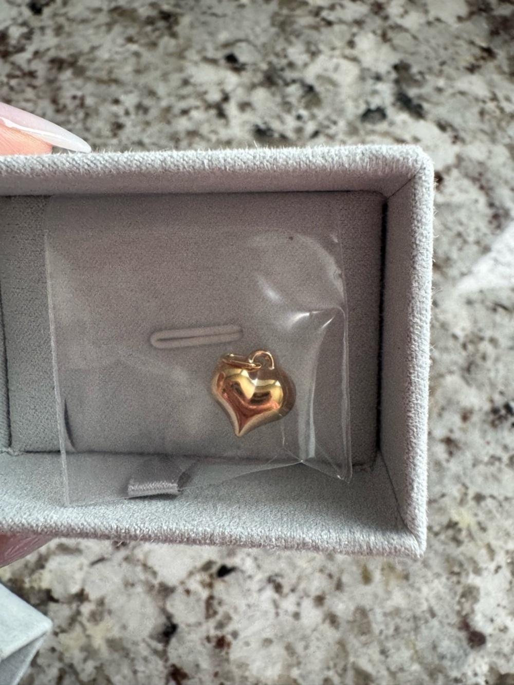 Baby Gold puff heart charm-Gold